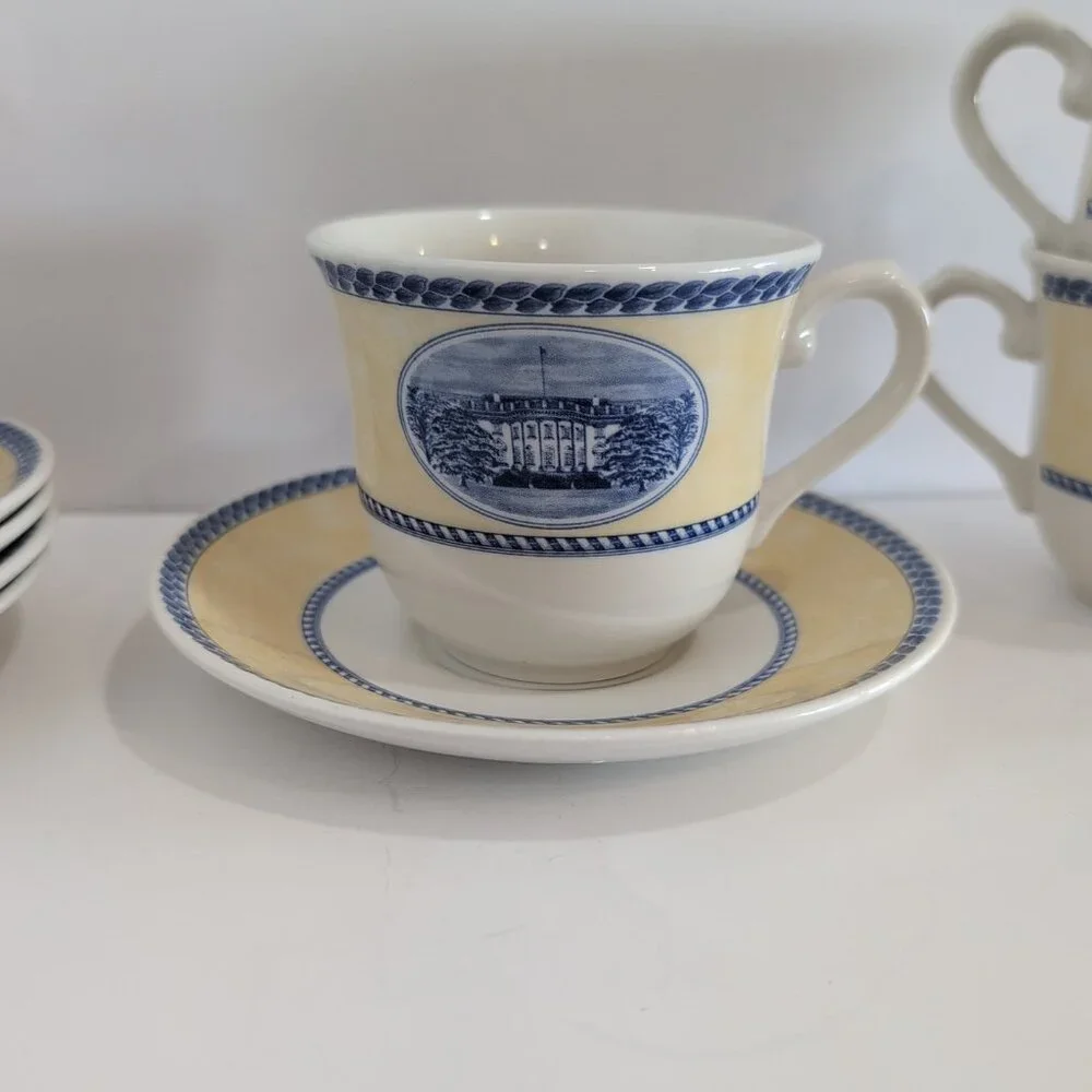 Set Of 5 Churchill American Heritage Millennium Collection Cups & Saucers VTG - Picture 2 of 7